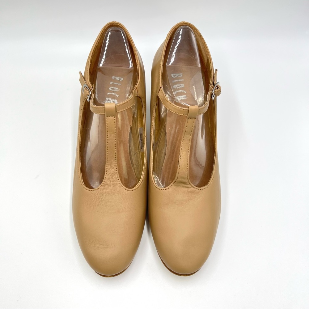Bloch Women's‎ S0385L Chord T-Bar Strap 3" Caramel Tan Leather Dance Shoes 11.5 - Picture 3 of 14